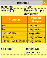 Spanish Uno Dictionary